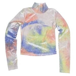 Aritzia wilfred free Y2K Preppy moon turtleneck pastel tie dye Small A004113
